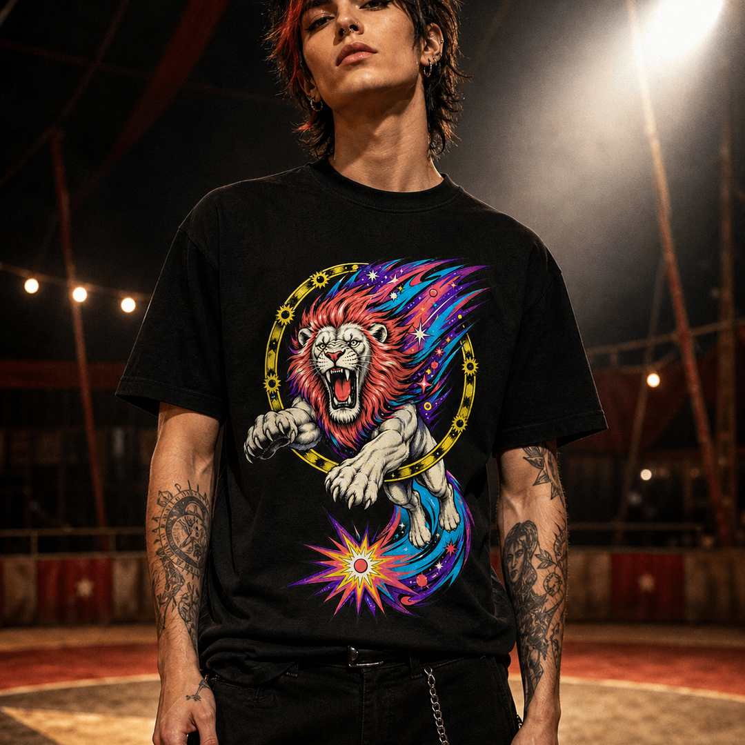 Comet Mane Lion Cosmic Sideshow Graphic Tee