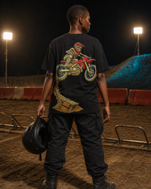 Graveyard Whip Dirt Bike Back Print Tee