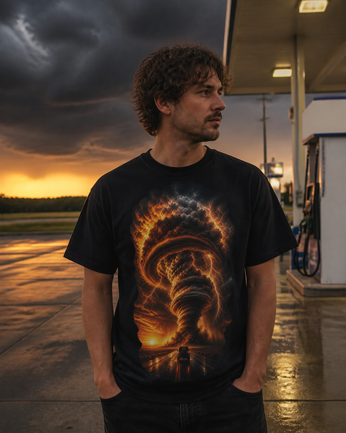 Fireline Supercell Storm Chaser Graphic Tee