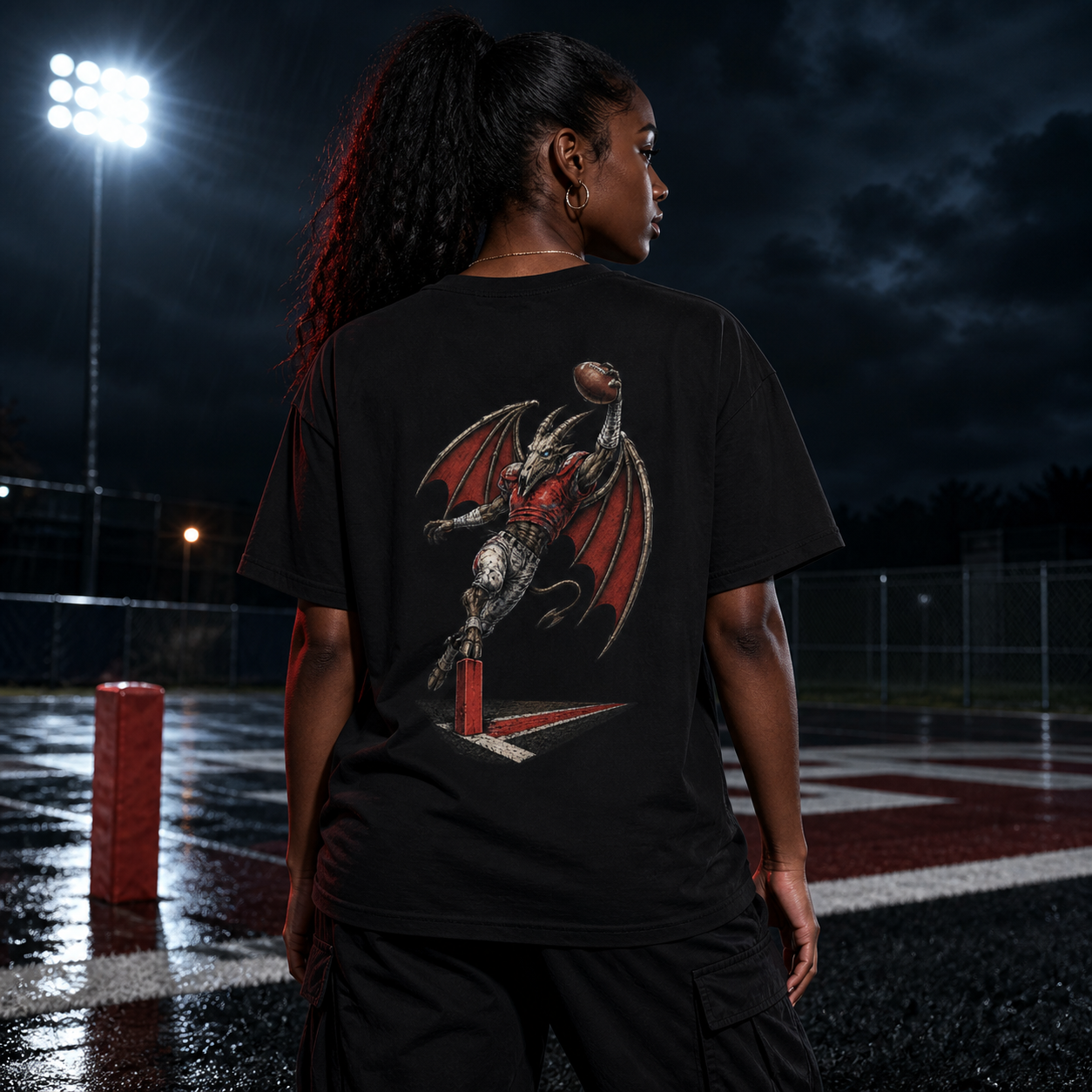 Jersey Devil Red Zone Raider Back Print Tee