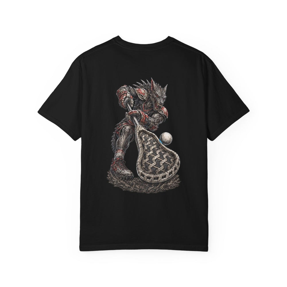Chupacabra Crease Crusher Back Print Tee graphic on a Black tee
