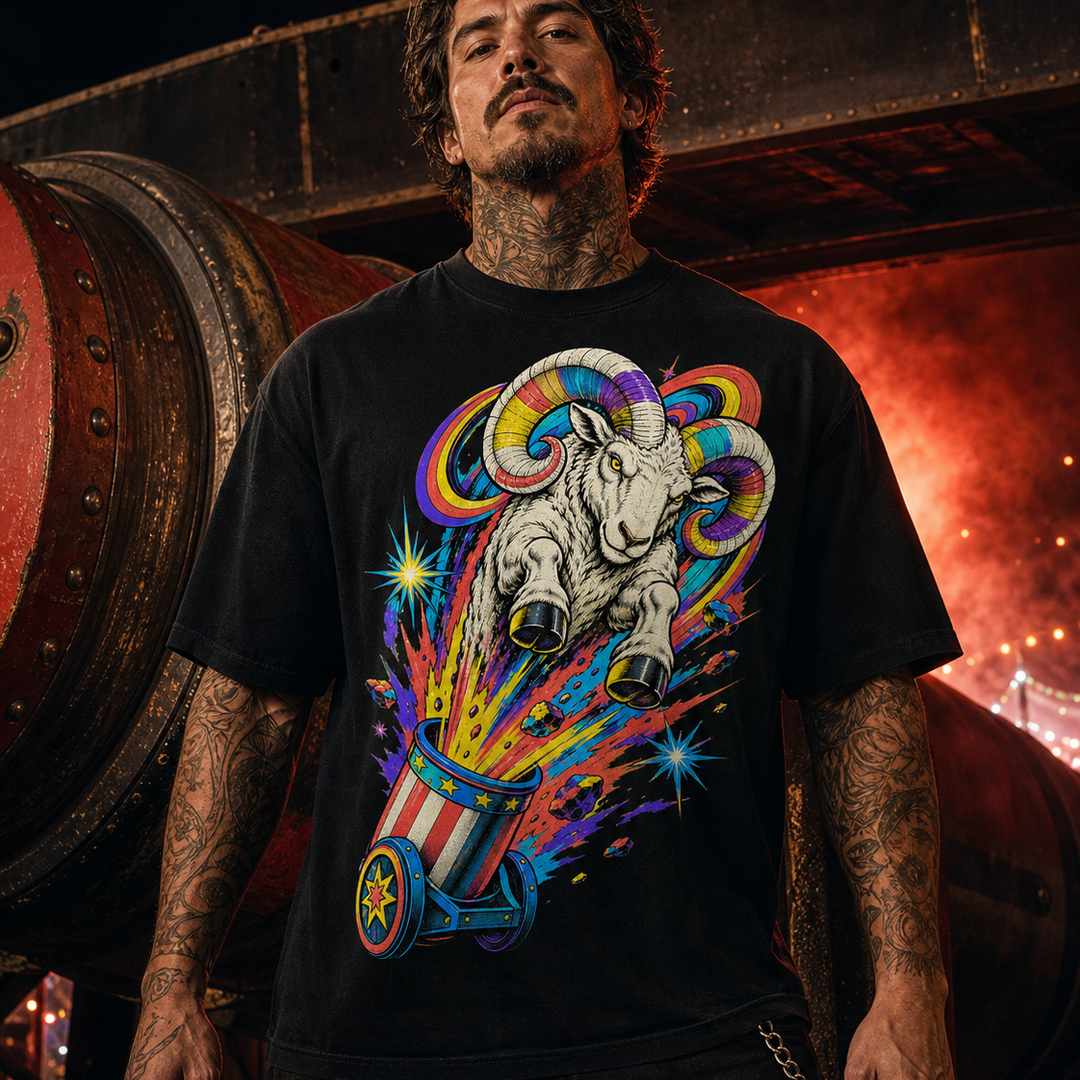 Meteor Ram Cannonball Cosmic Sideshow Graphic Tee