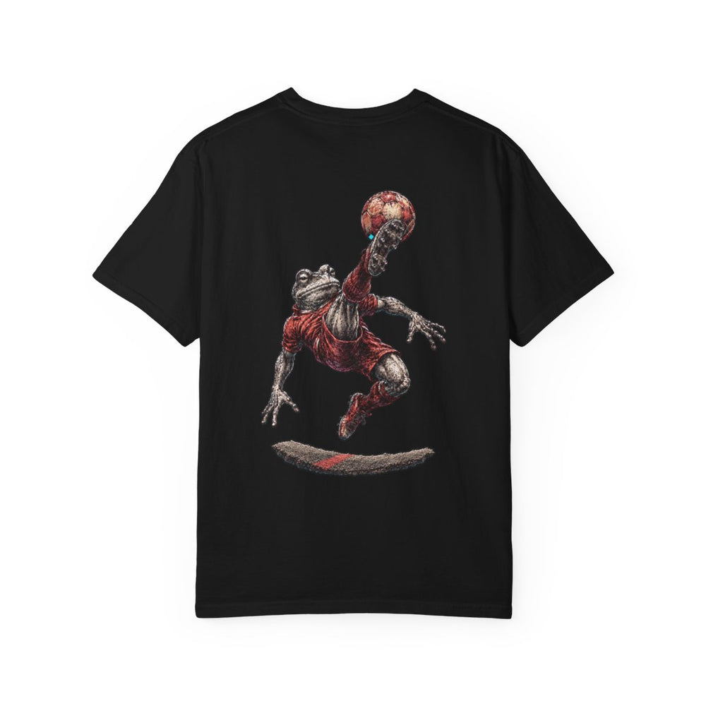 Loveland Frog Sky Kick Back Print Tee graphic on a Black tee