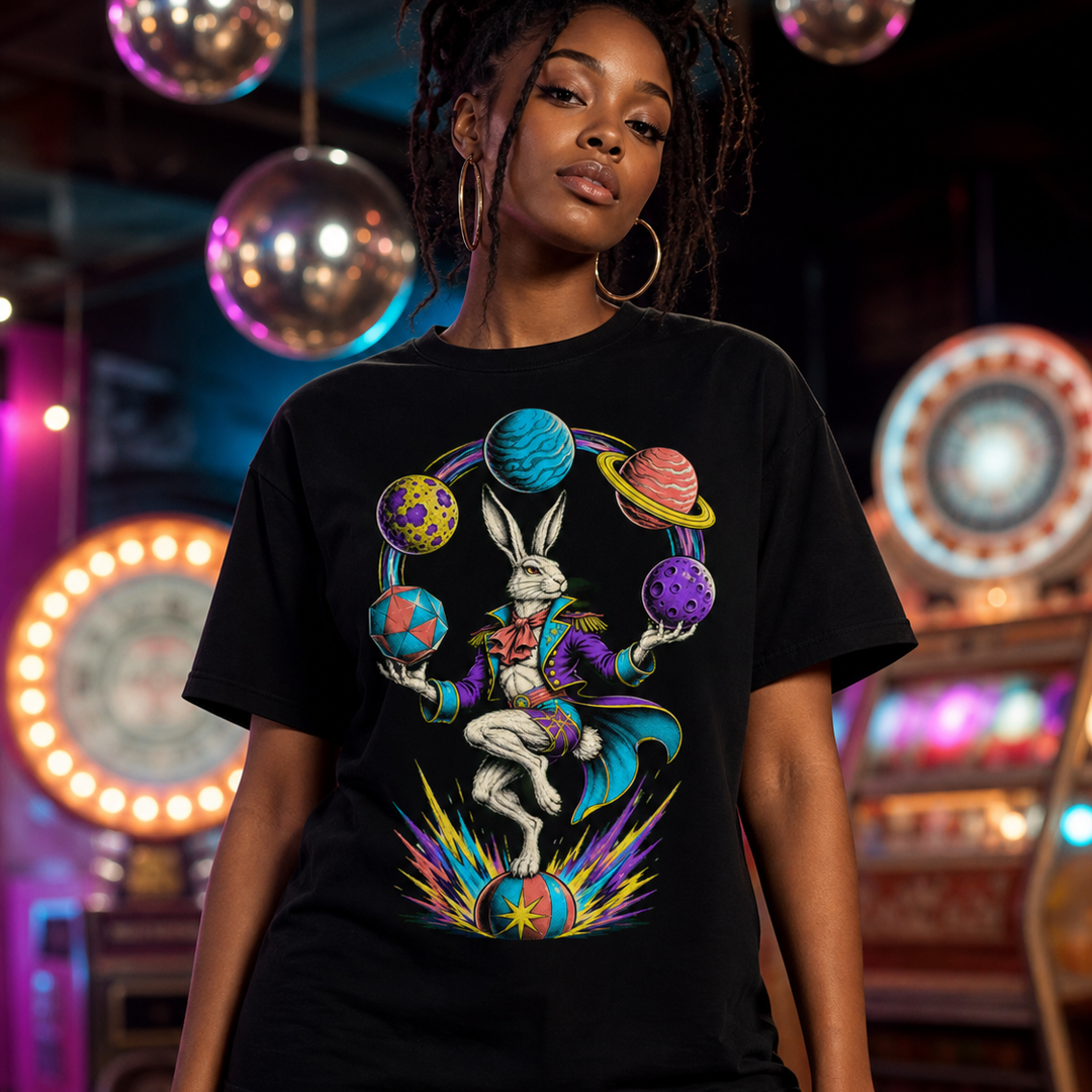 Orbit Hare Juggler Cosmic Sideshow Graphic Tee