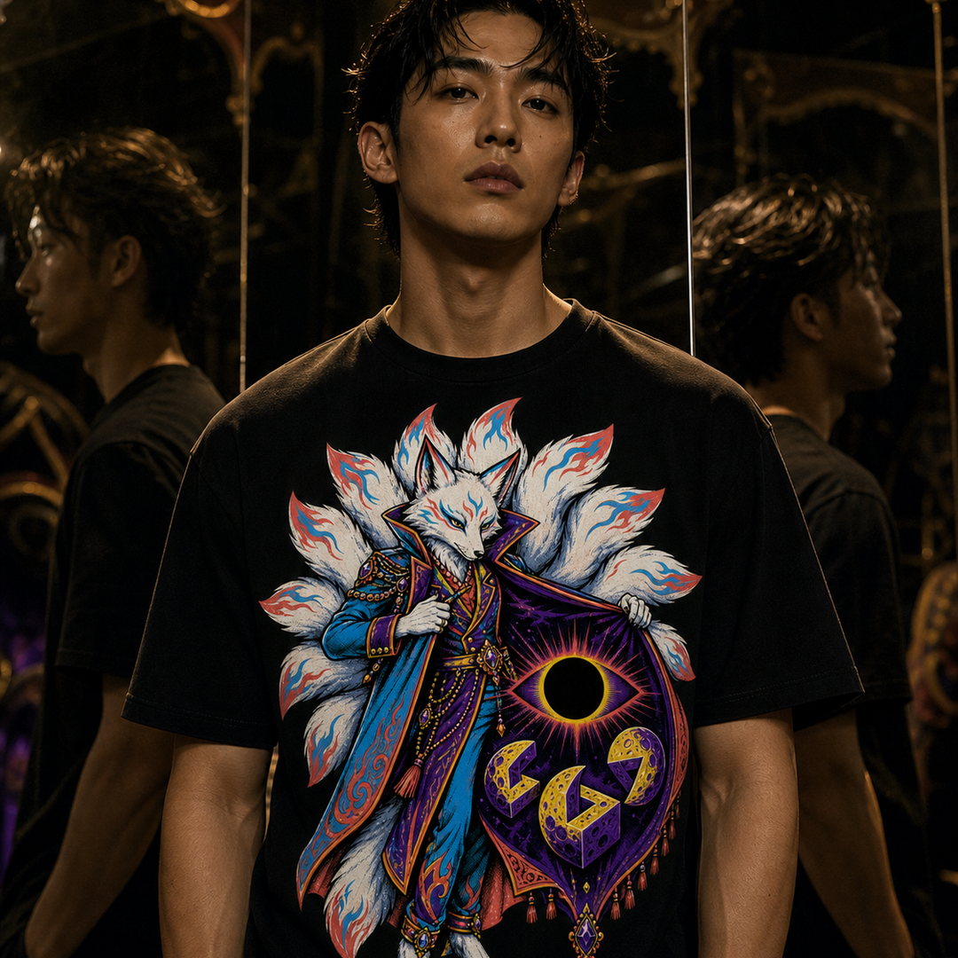 Mirage Fox Illusionist Cosmic Sideshow Graphic Tee
