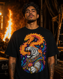 Solar Tiger Firebreather Cosmic Sideshow Graphic Tee