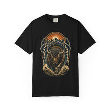 Thunder Bison Woodcut T-Shirt Graphic
