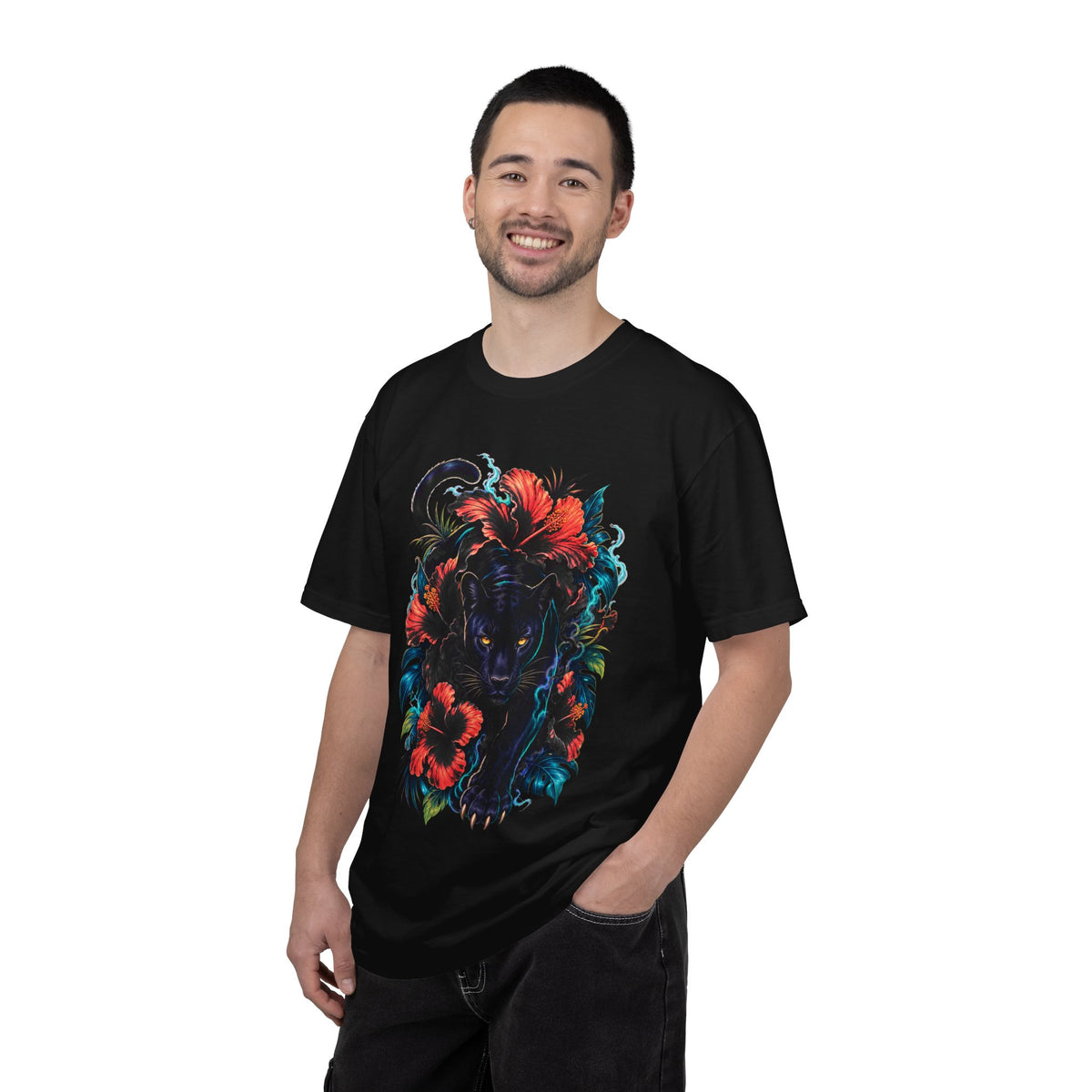 Hibiscus Phantom Panther T-Shirt Graphic