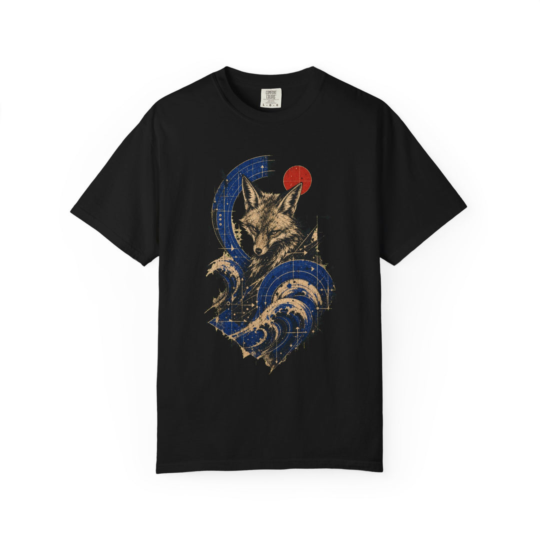 Blueprint Wave Fox T-Shirt Graphic