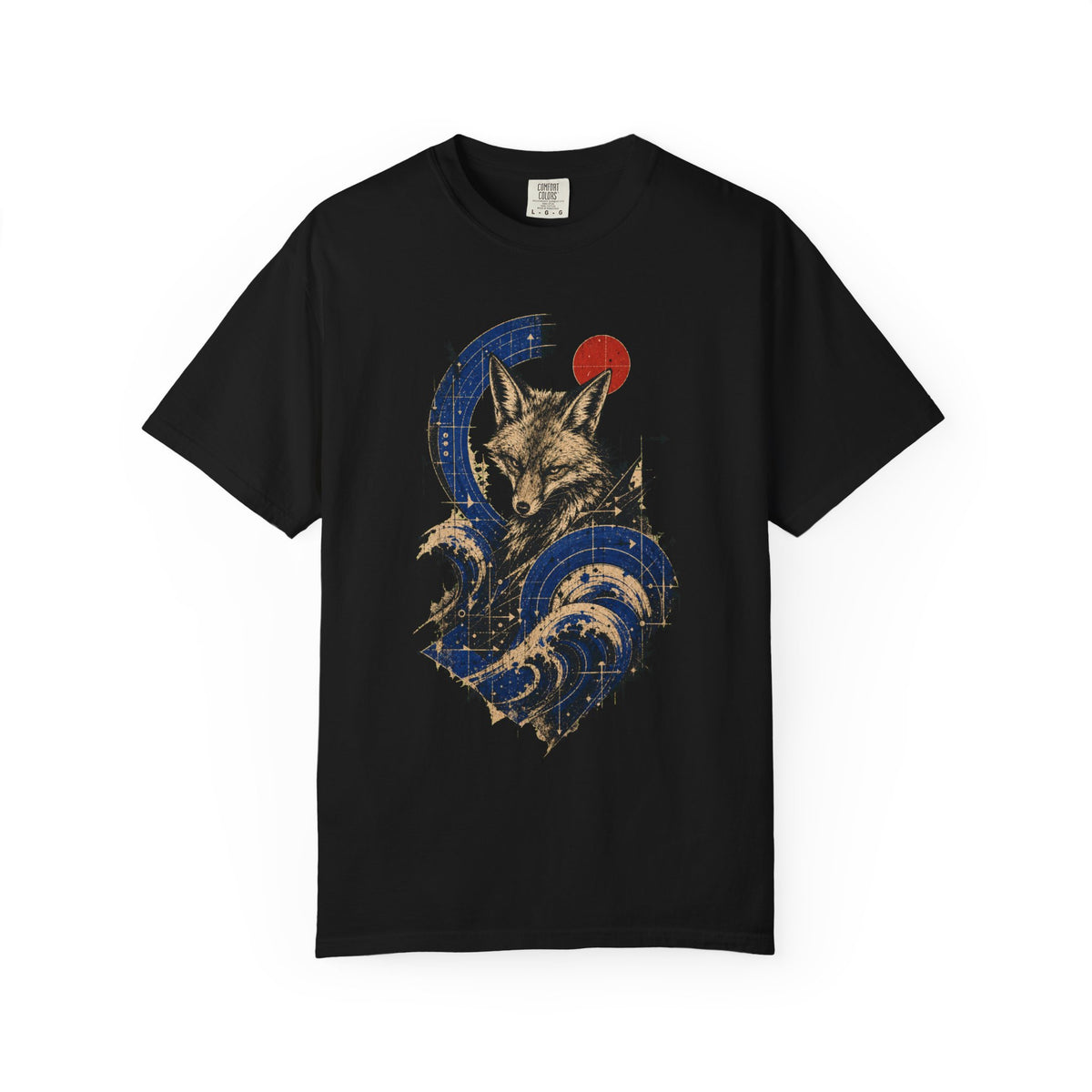 Blueprint Wave Fox T-Shirt Graphic