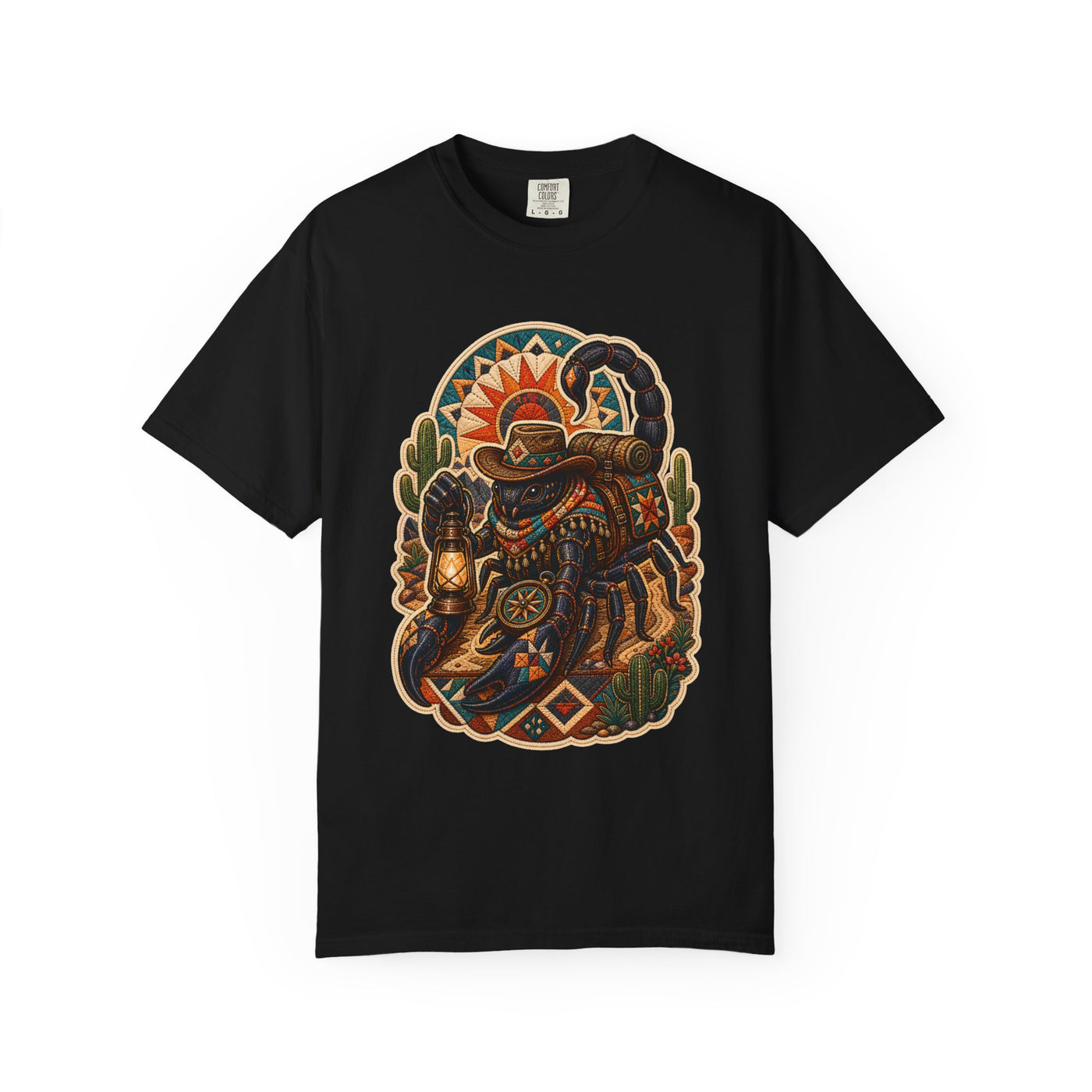 Quilted Desert Scorpion Caravan T-Shirt Graphic