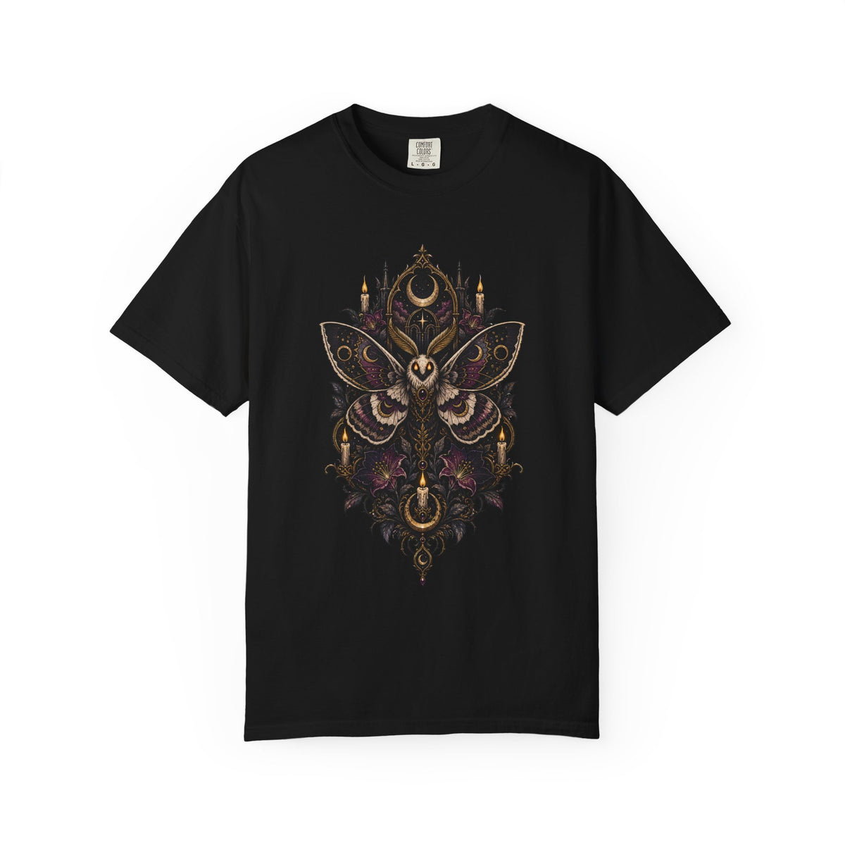 Gothic Moth Prophet Crest T-Shirt Graphic
