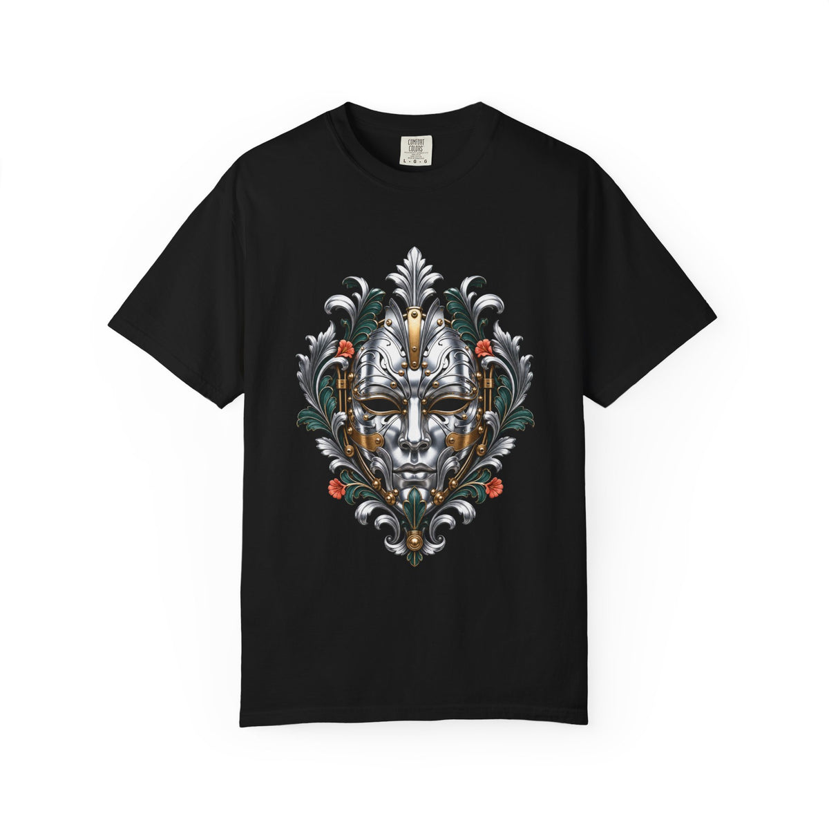 Chrome Botanical Hardware Mask T-Shirt Graphic