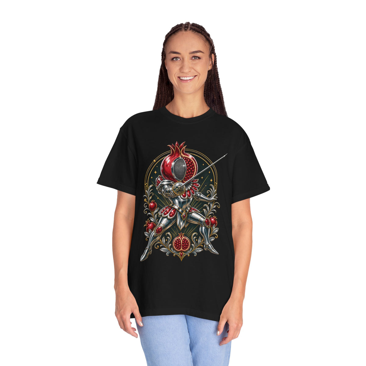 Chrome Pomegranate Fencer T-Shirt Graphic