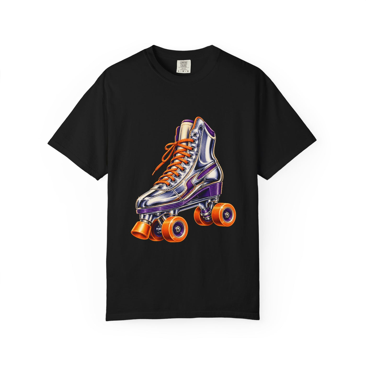 Chrome Flame Roller Skate Graphic Tee
