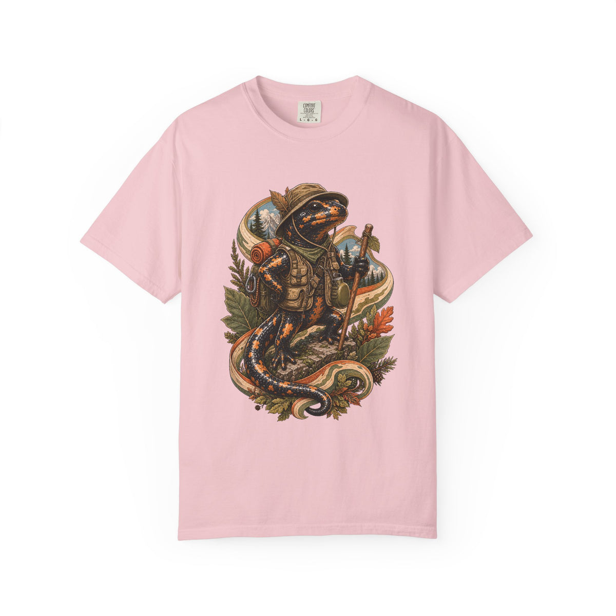 Khaki Utility Salamander Hiker Graphic Tee