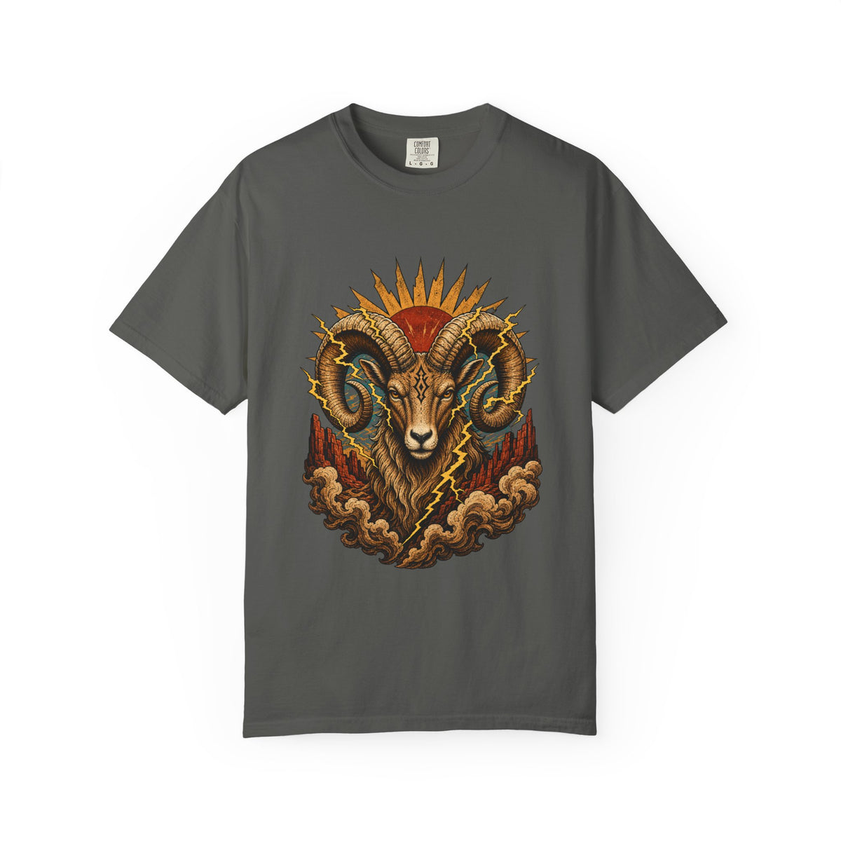 Desert Thunder Ram Tattoo T-Shirt Graphic