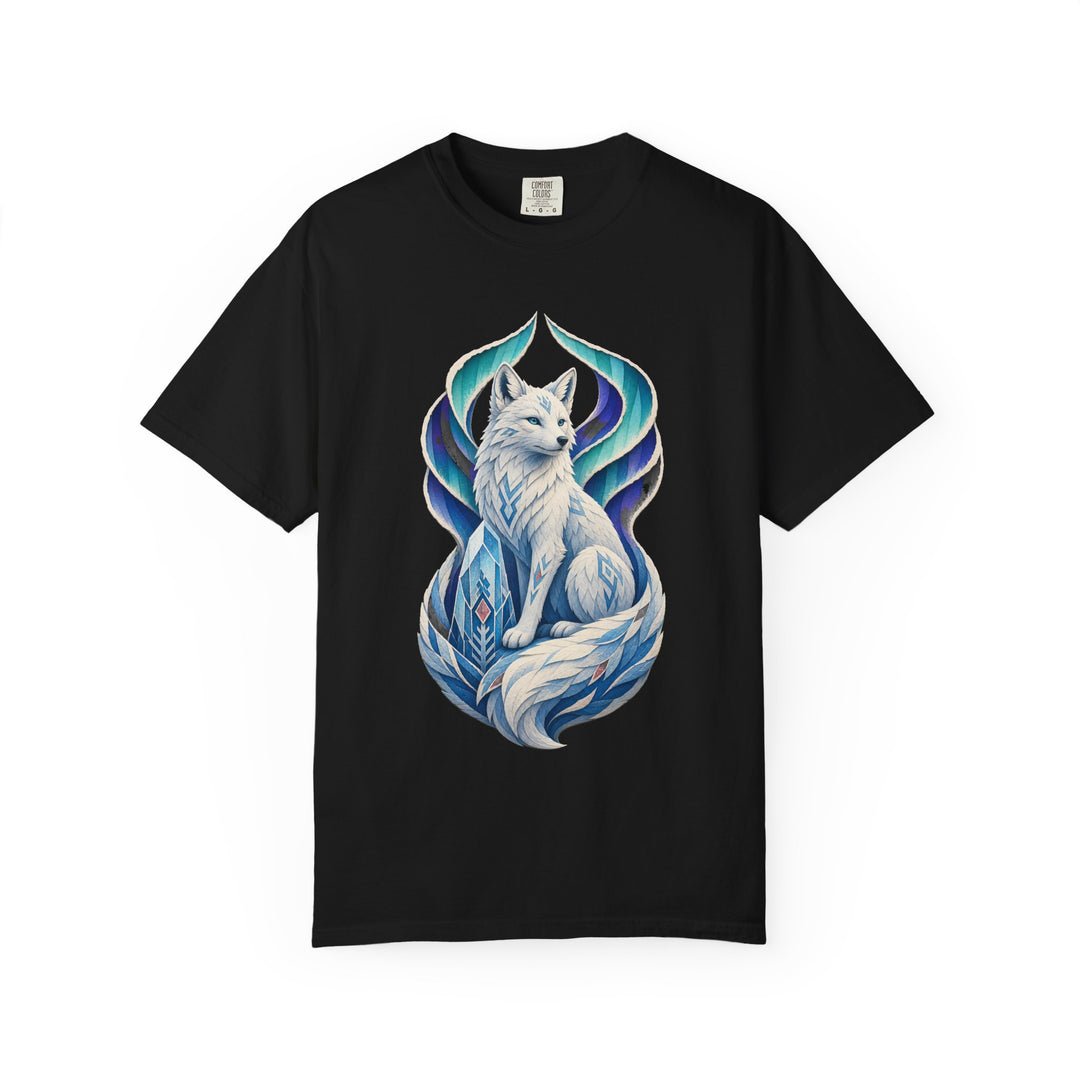 Arctic Fox Aurora Paper Cut Graphic Tee