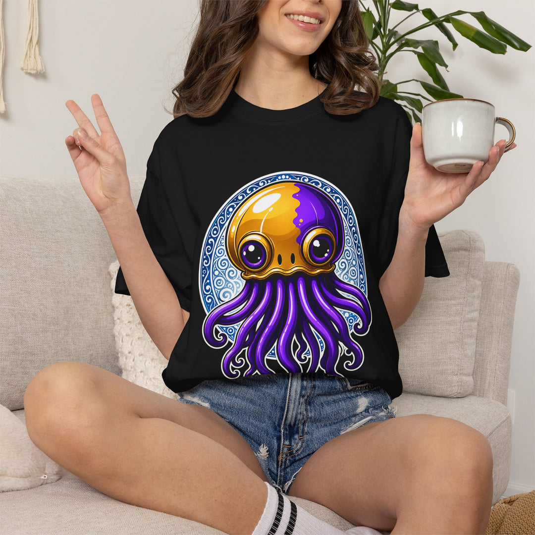 Cute Jellyfish Mandala T-Shirt Graphic