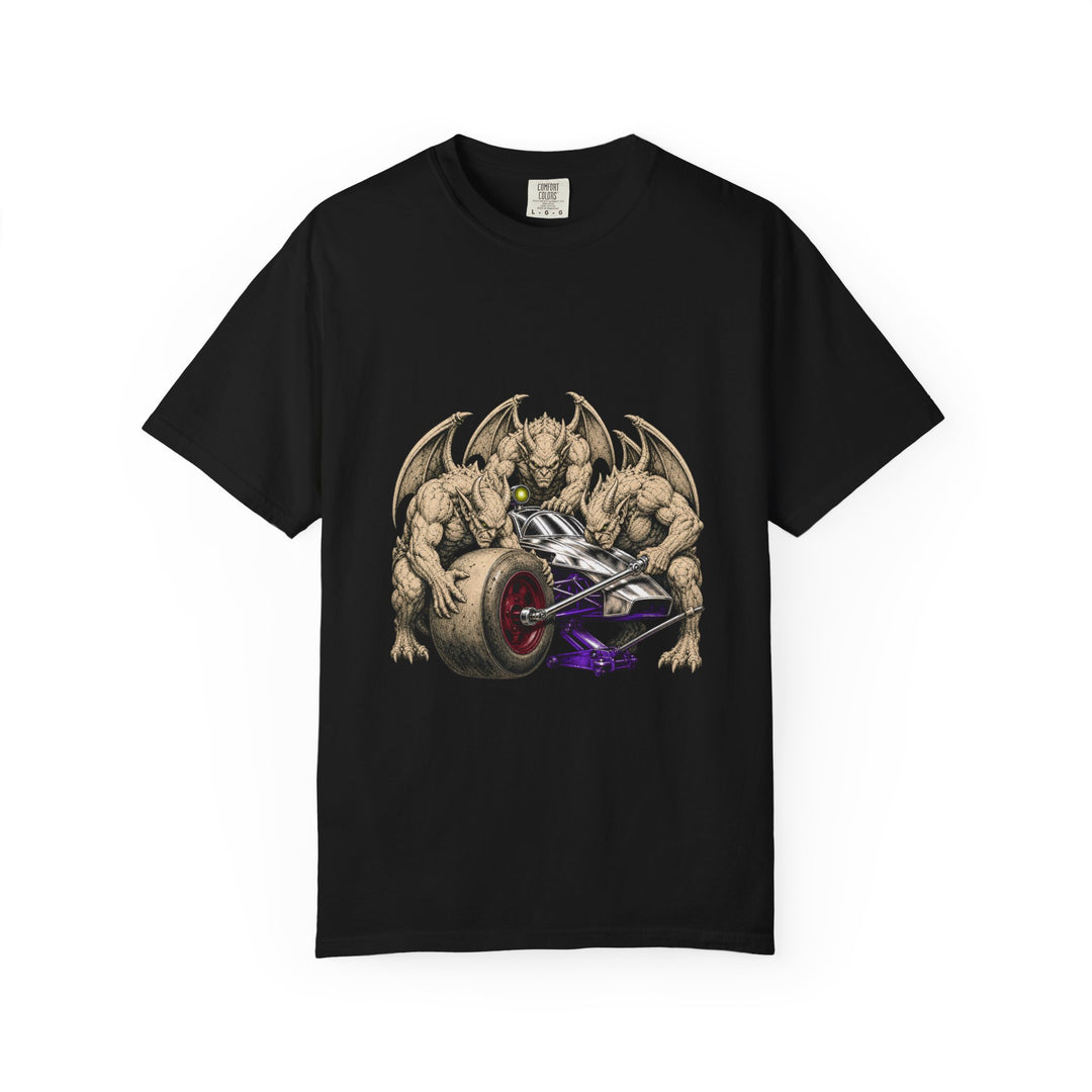 Gargoyle Pit Stop Gothic Racing Graphic Tee