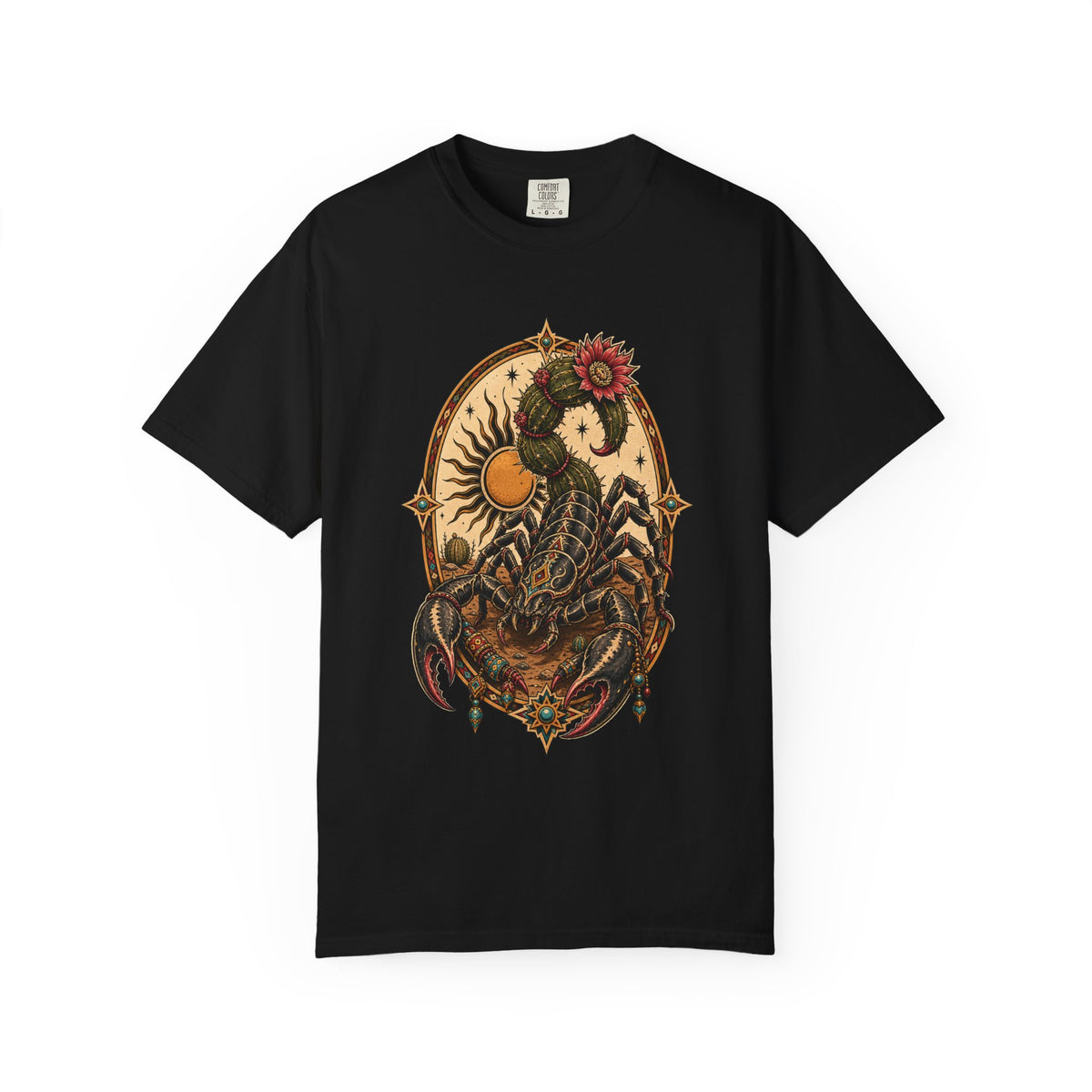 Cactus Scorpion Tattoo Flash T-Shirt Graphic