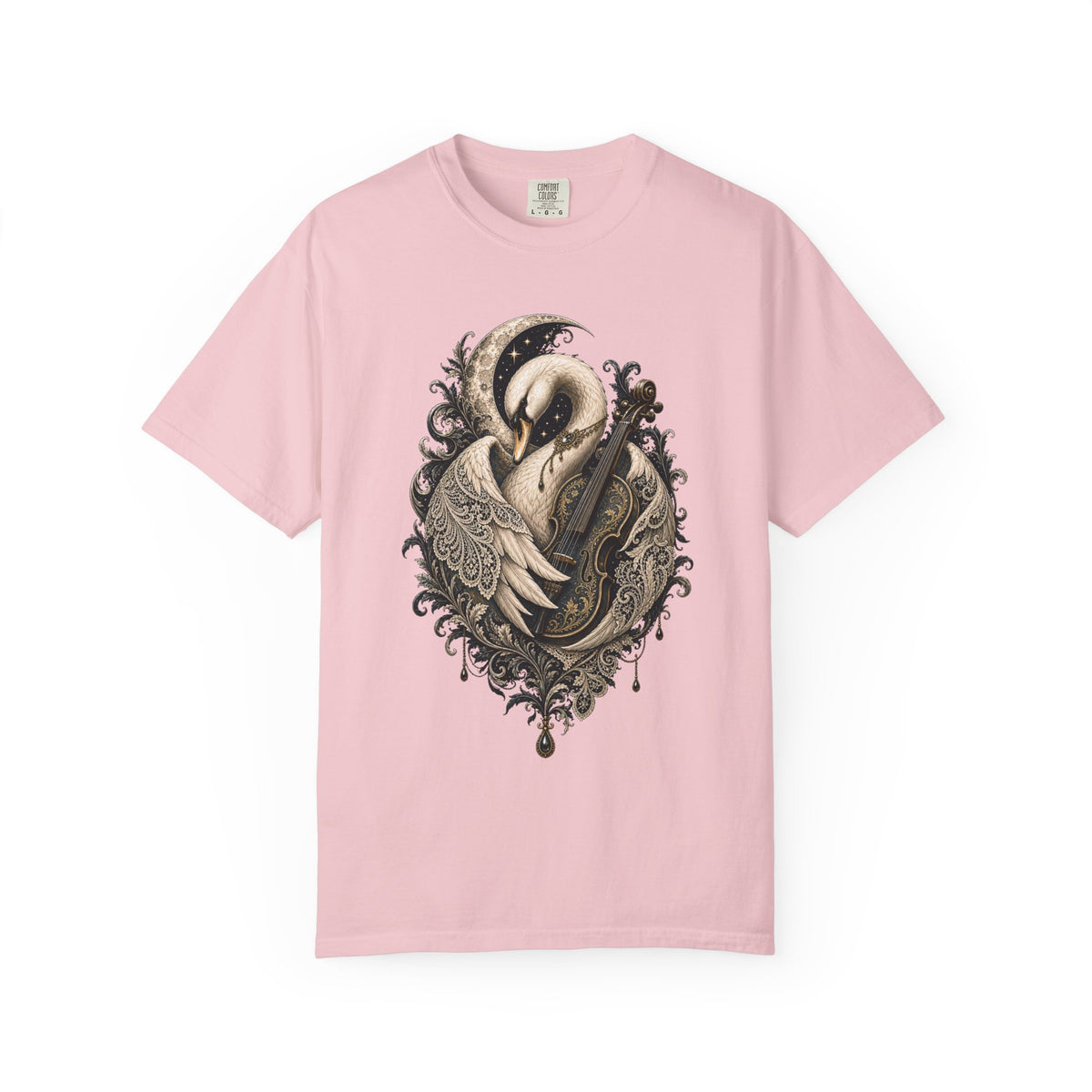 Lacework Lunar Swan Violin T-Shirt Graphic