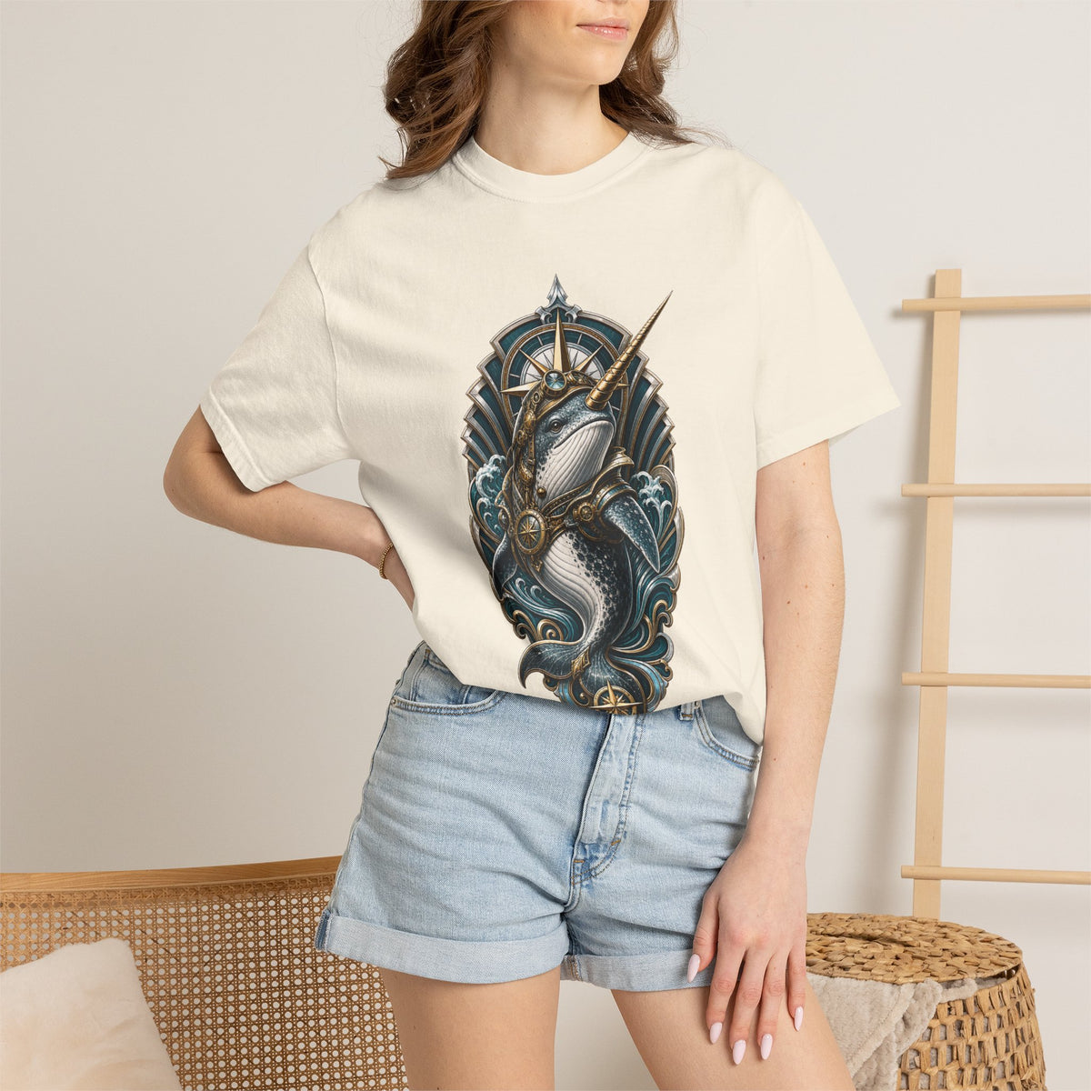 Neo Deco Narwhal Navigator Graphic Tee