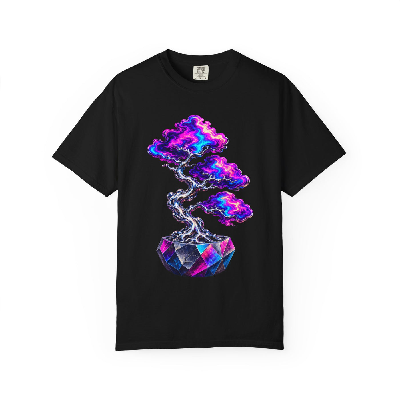 Liquid Neon Bonsai Glitch Graphic Tee