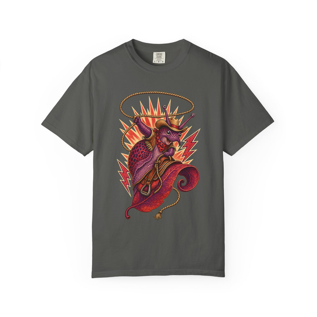 Red Violet Leopard Slug Rodeo Graphic Tee