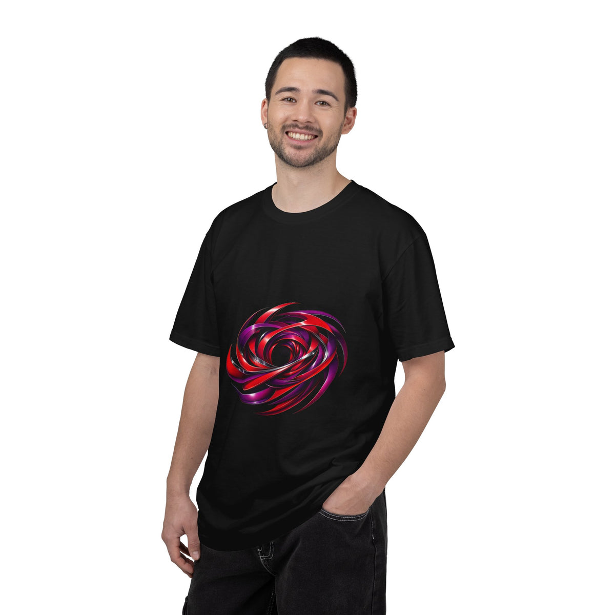 Red Violet Kinetic Ribbon Graphic Tee