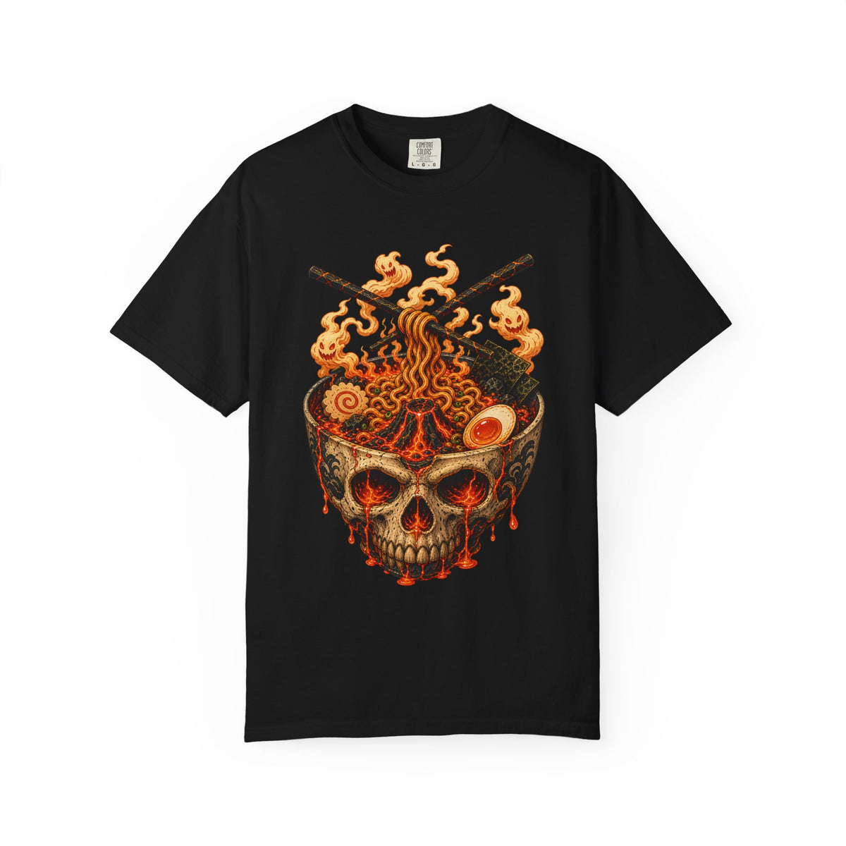 Lava Ramen Skull Bowl T-Shirt Graphic
