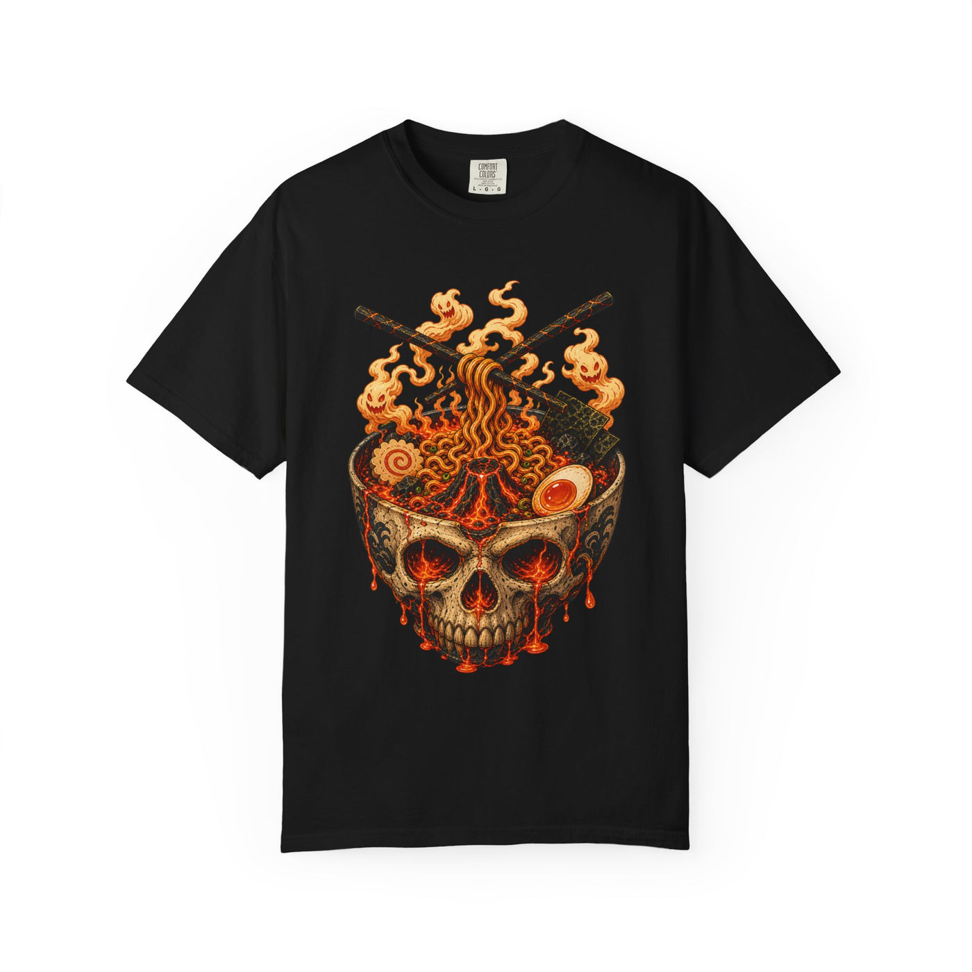 Lava Ramen Skull Bowl T-Shirt Graphic