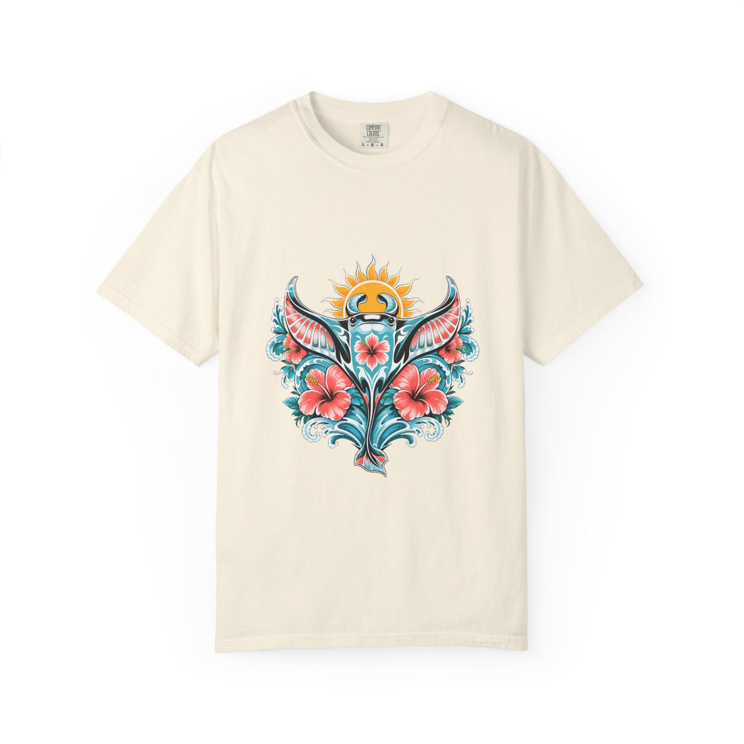 Surfcore Hibiscus Manta Ray Graphic Tee