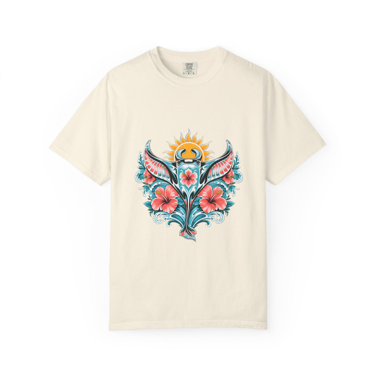 Surfcore Hibiscus Manta Ray Graphic Tee