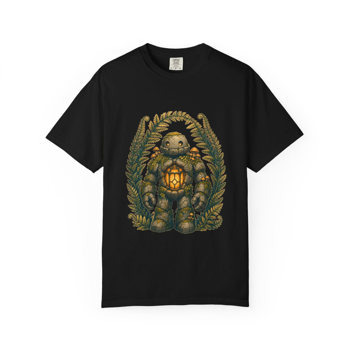 Moss Lantern Golem Solarpunk Graphic Tee