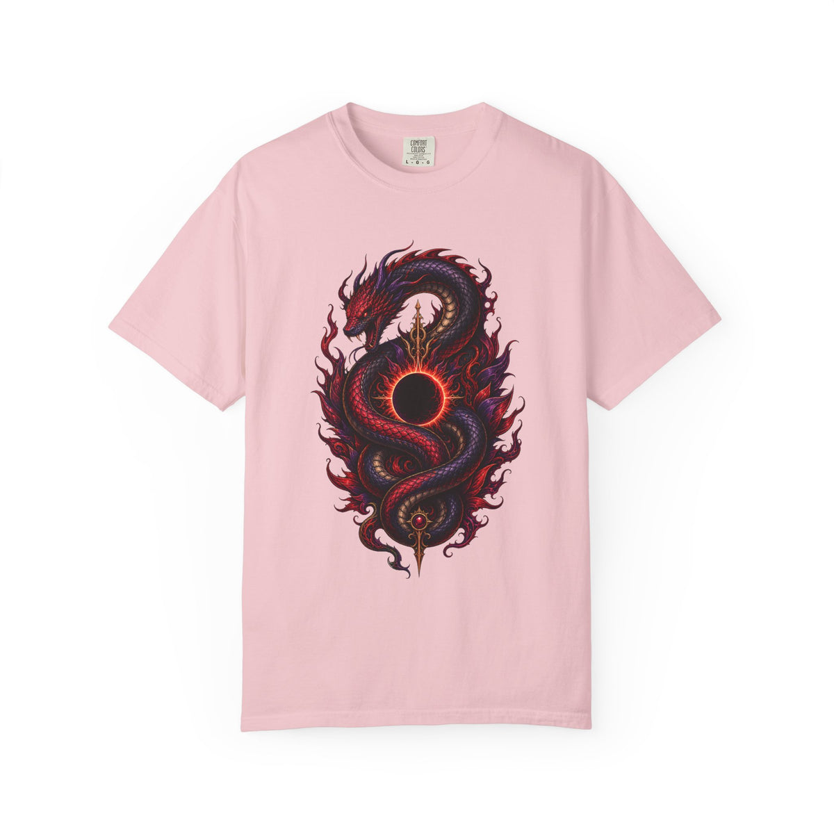 Red Purple Eclipse Serpent Graphic Tee