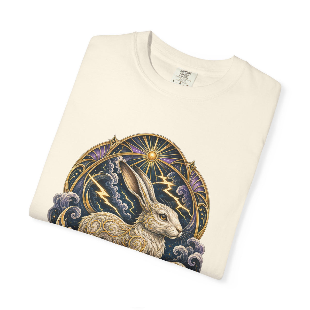 Art Nouveau Thunder Hare T-Shirt Graphic