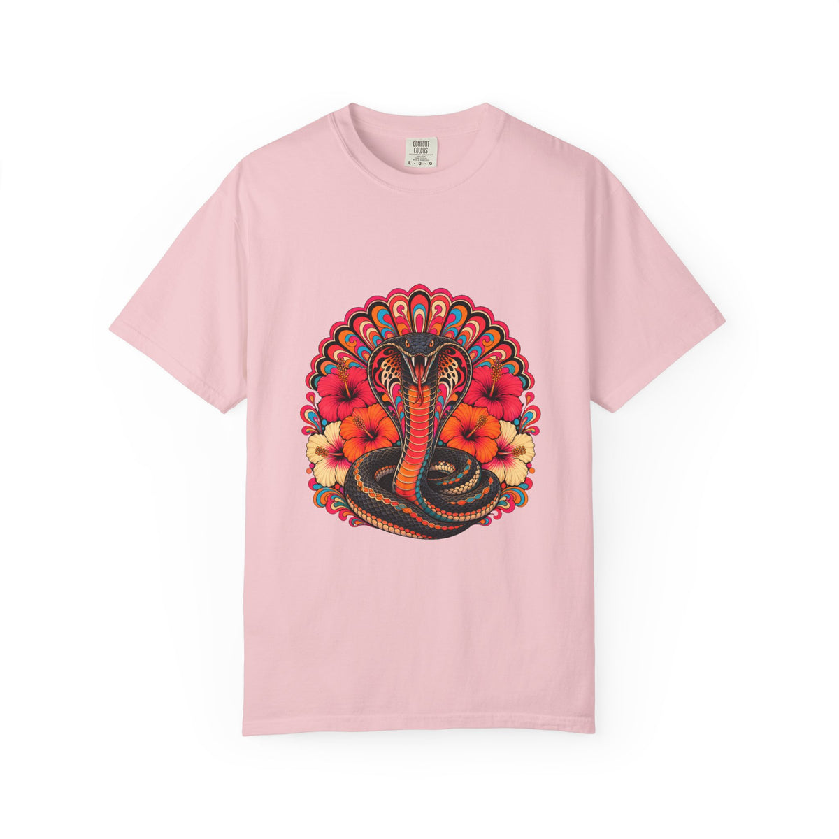Psychedelic Hibiscus Cobra Graphic Tee