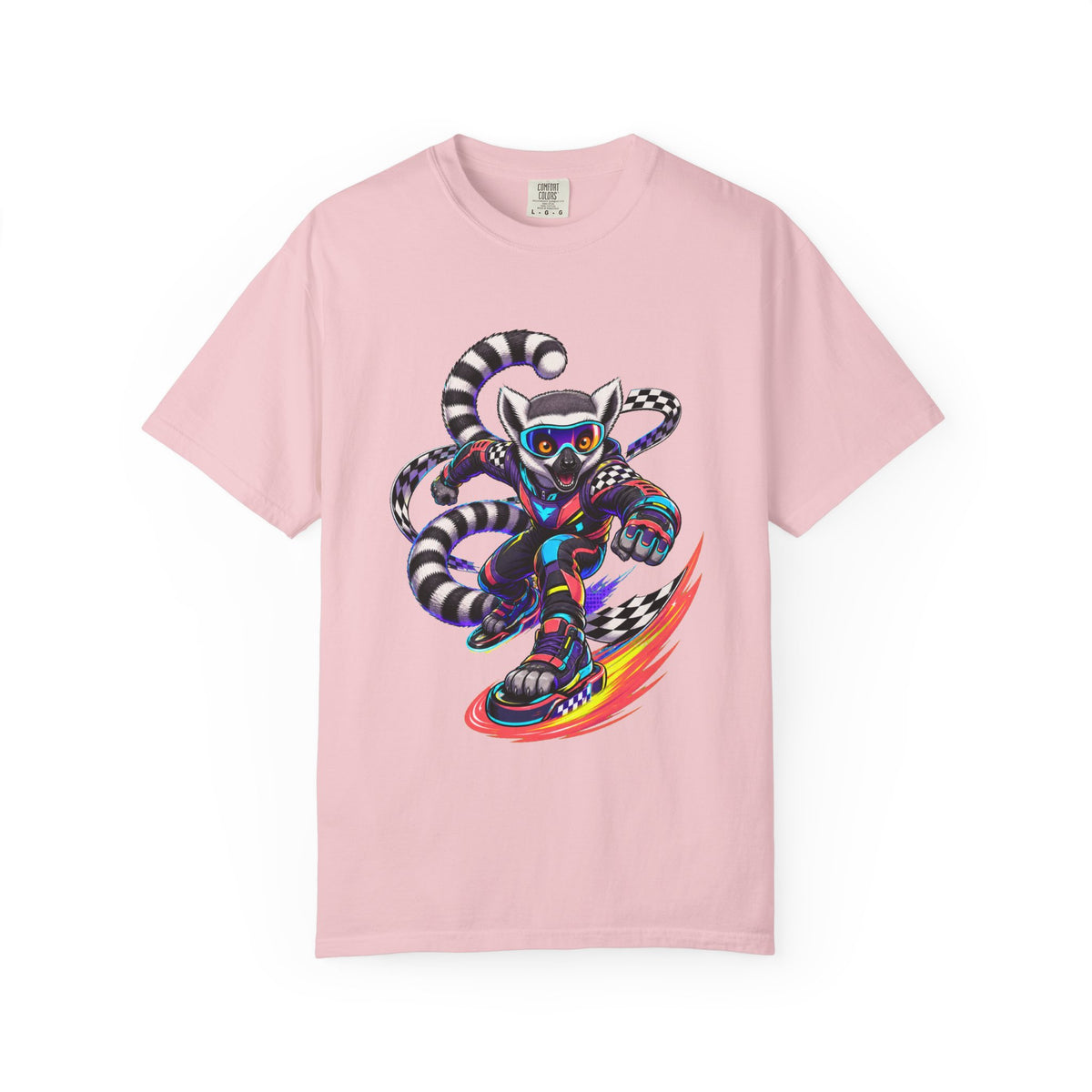Neon Raceway Lemur Graphic Tee