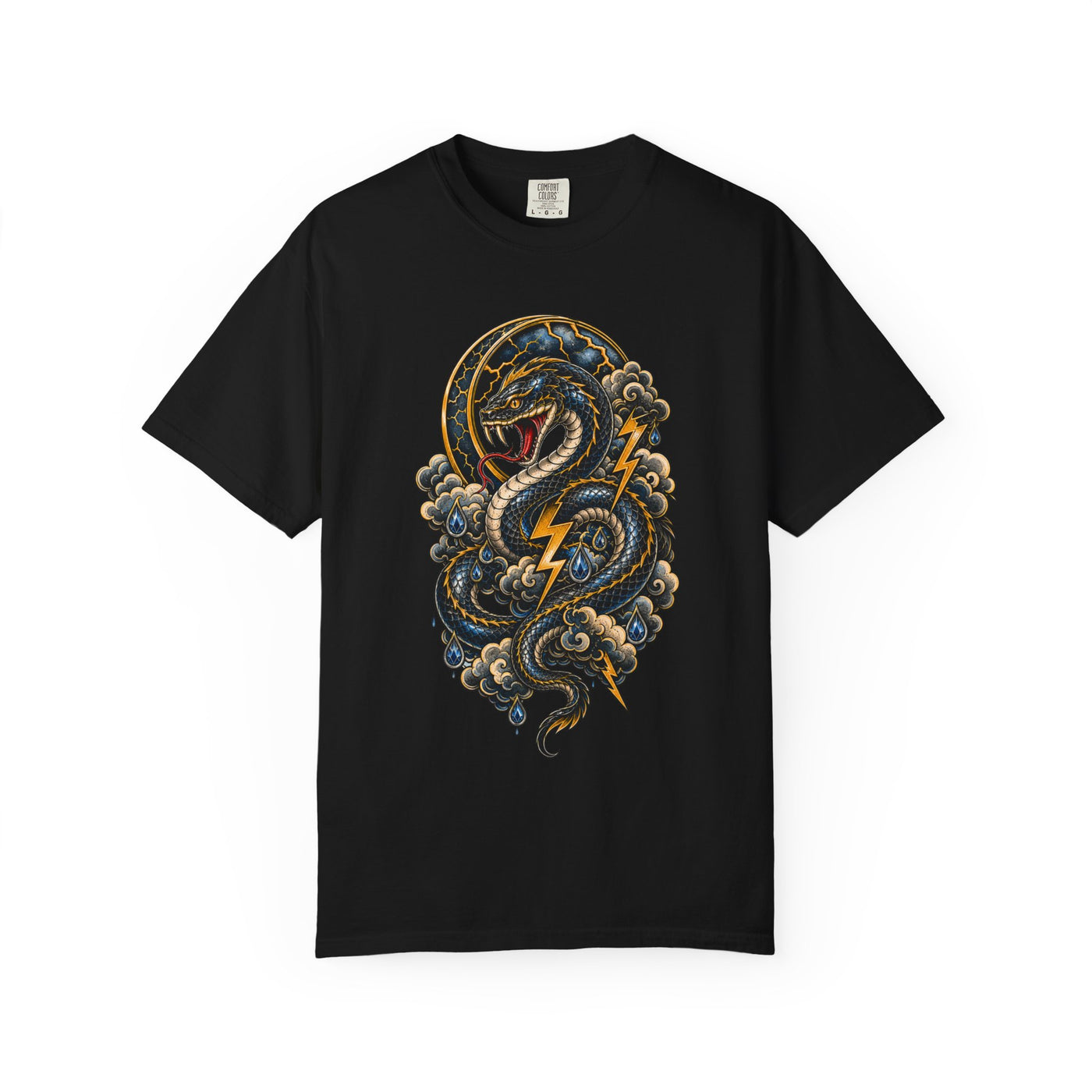 Tattoo Flash Storm Serpent T-Shirt Graphic