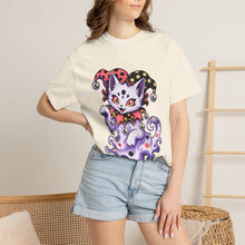 Polka-Dot Ghost Cat Jester T-Shirt Graphic