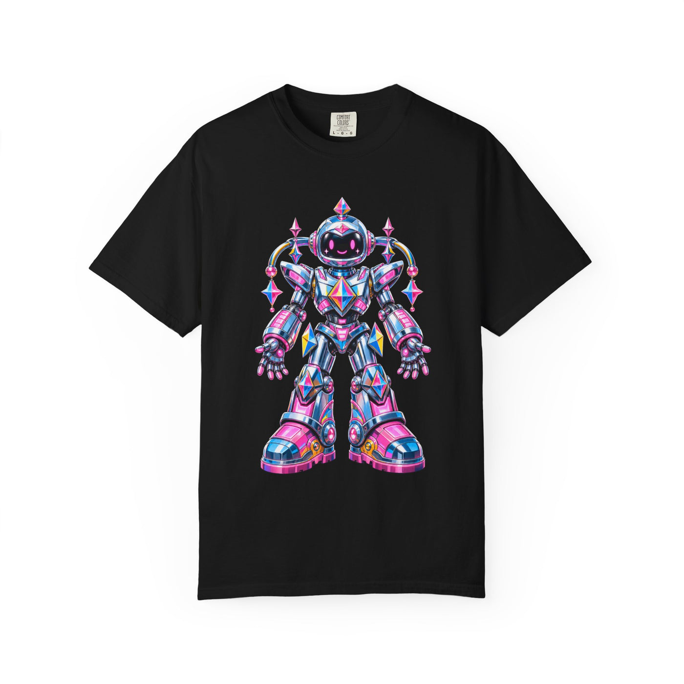 Bubblegum Chrome Robot Graphic Tee