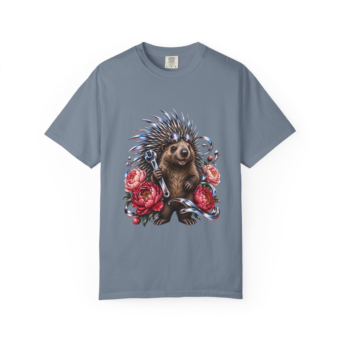 Chrome Peony Porcupine Graphic Tee