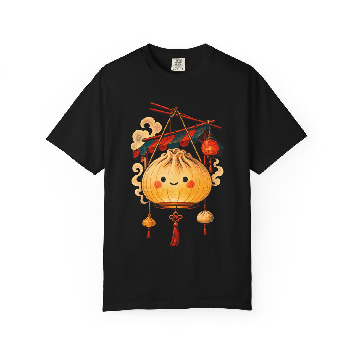 Risograph Night Market Dumpling Lantern T-Shirt Graphic