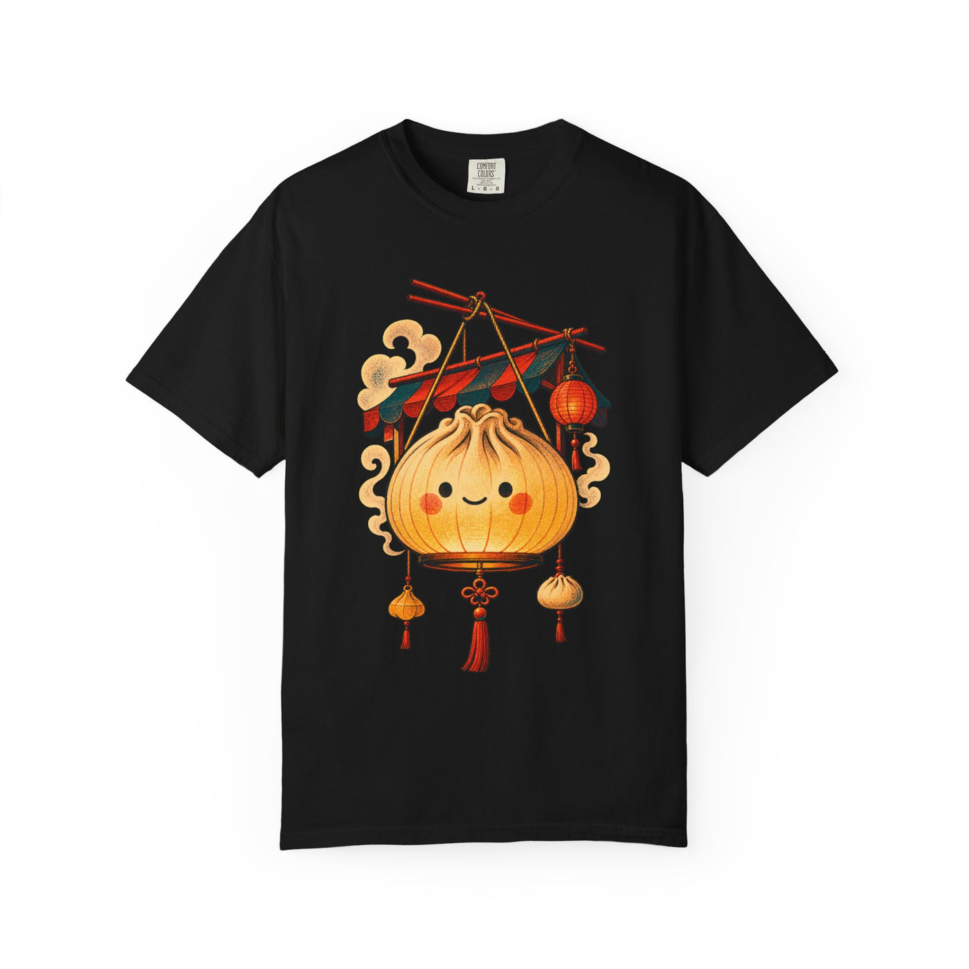 Risograph Night Market Dumpling Lantern T-Shirt Graphic