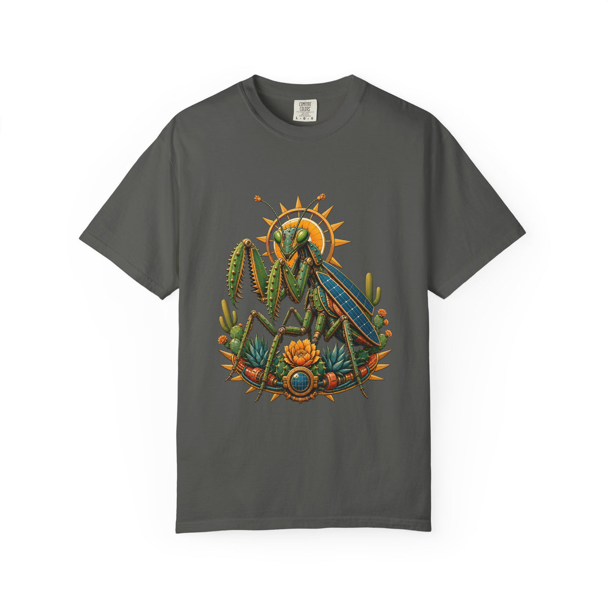 Solarpunk Cactus Mantis Graphic Tee