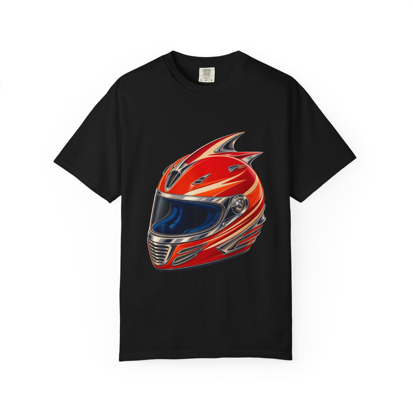 Tomato Chrome Racing Helmet Graphic Tee