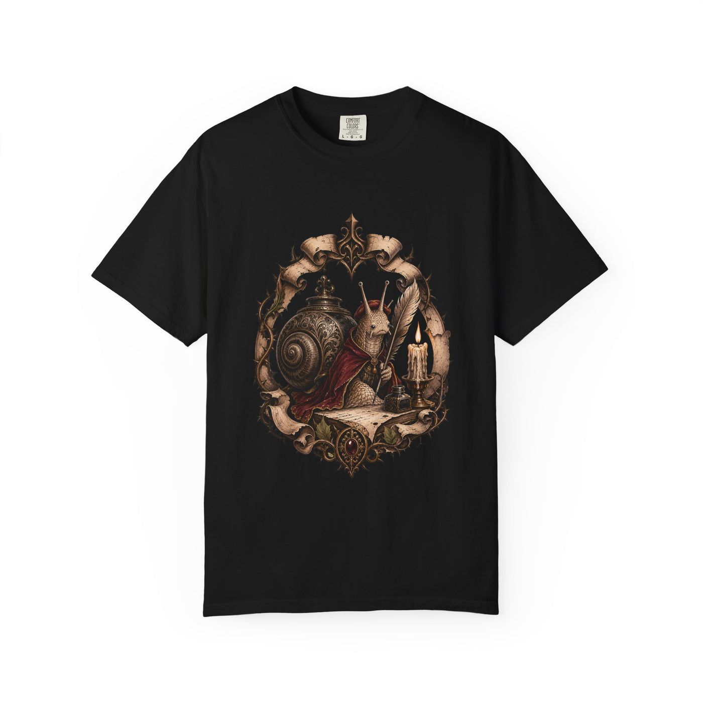 Poetcore Snail Scribe Gothic T-Shirt Graphic