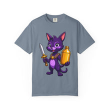 Purple Cat Adventurer T-Shirt Graphic