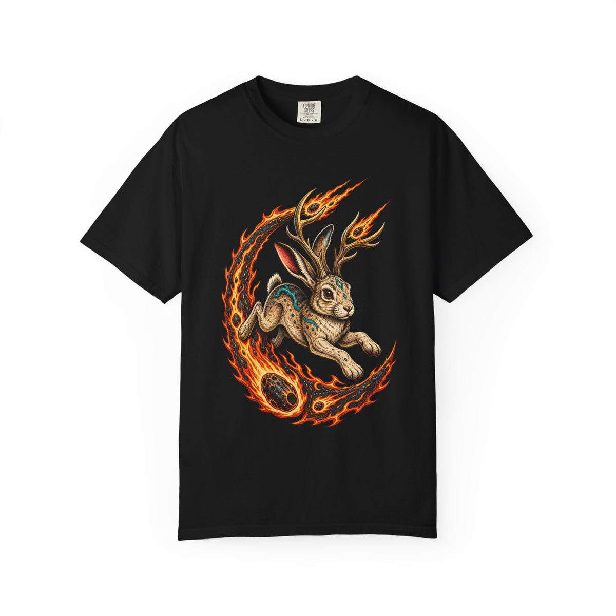 Meteor Jackalope Tattoo Graphic T-Shirt